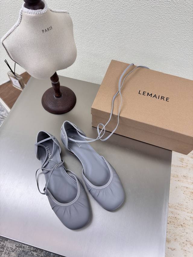 Roman Strap Flat, Lambskin Lemaire From Paris, France, Designer Brand Women's Sh