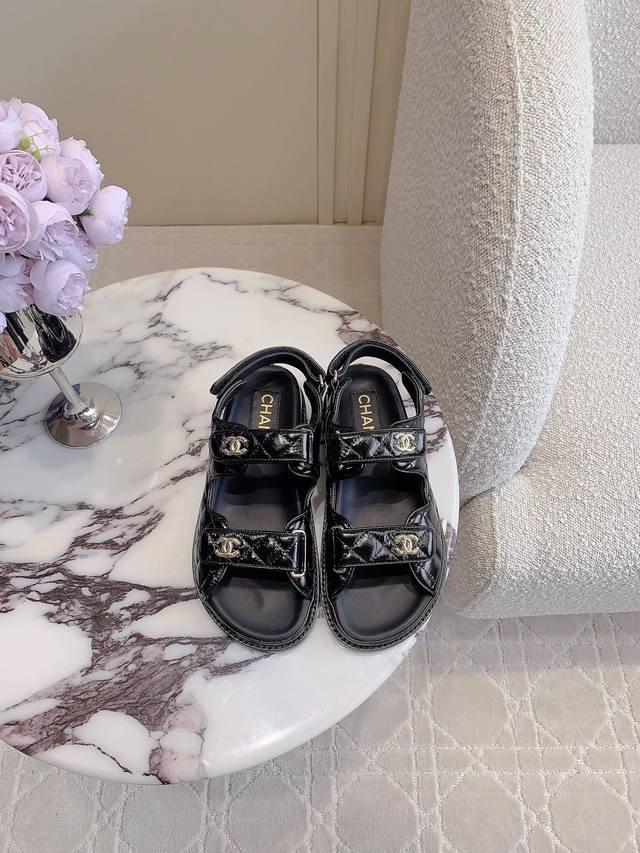 Factory Price Pp Chane*Classic Magic Tape Sandals Top-Quality! Simple And Versat
