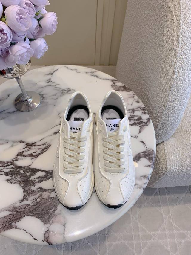 Factory Price P Chane*New Leather-Upper Sneakers Coco Girls Must-Have You Can Al