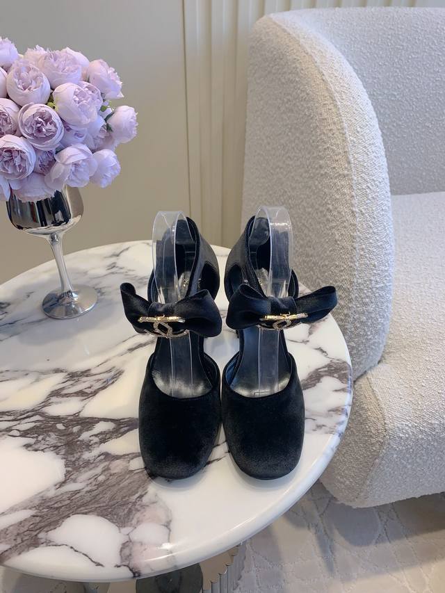 Factory Price P Chane*New Butterfly Bow High-Heel Mary Jane Shoes The Luxury Of