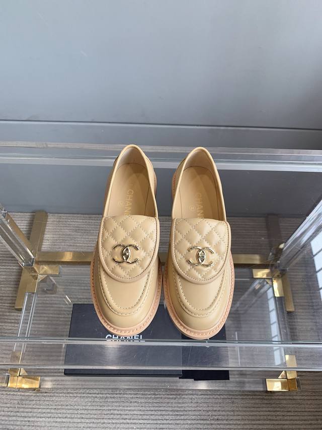 Factory Price P Chane* Classic Flip-Top Diamond-Quilted Loafers Classic Versatil