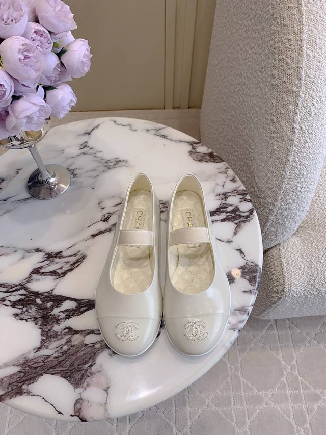 Factory Price P Chane*New Flat Mary Jane Shoes Super Soft And Comfortable, Perfe