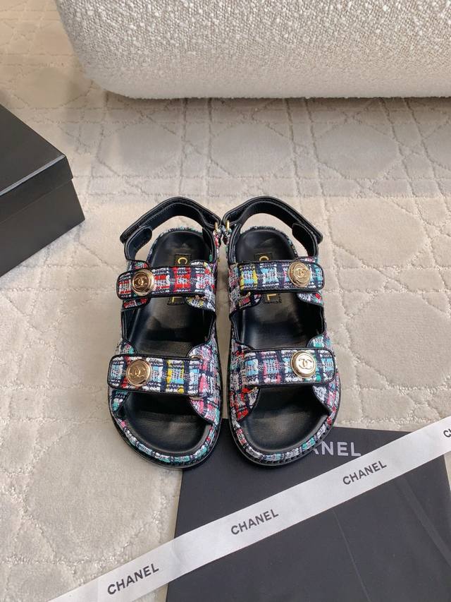 Factory Price P Chanel Classic Magic Strap Sandals Top-Quality! Simple And Versa