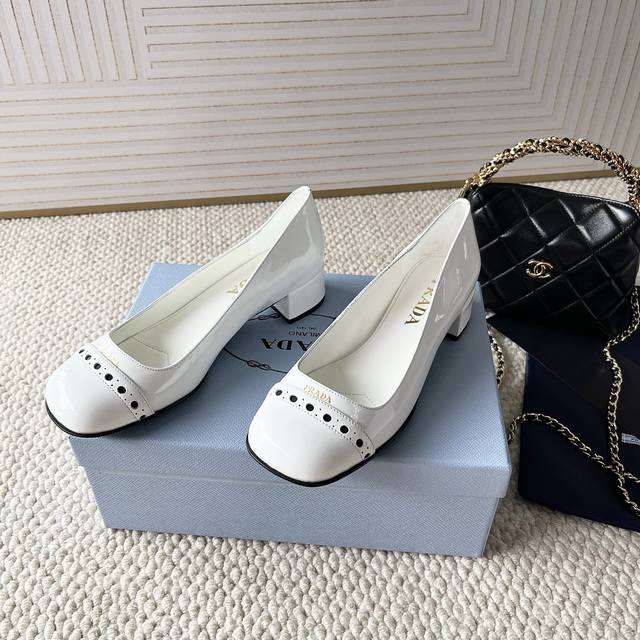Low-Heel And High-Heel Versions. Prada 25Th Anniversary New Arrival Square-Toe C