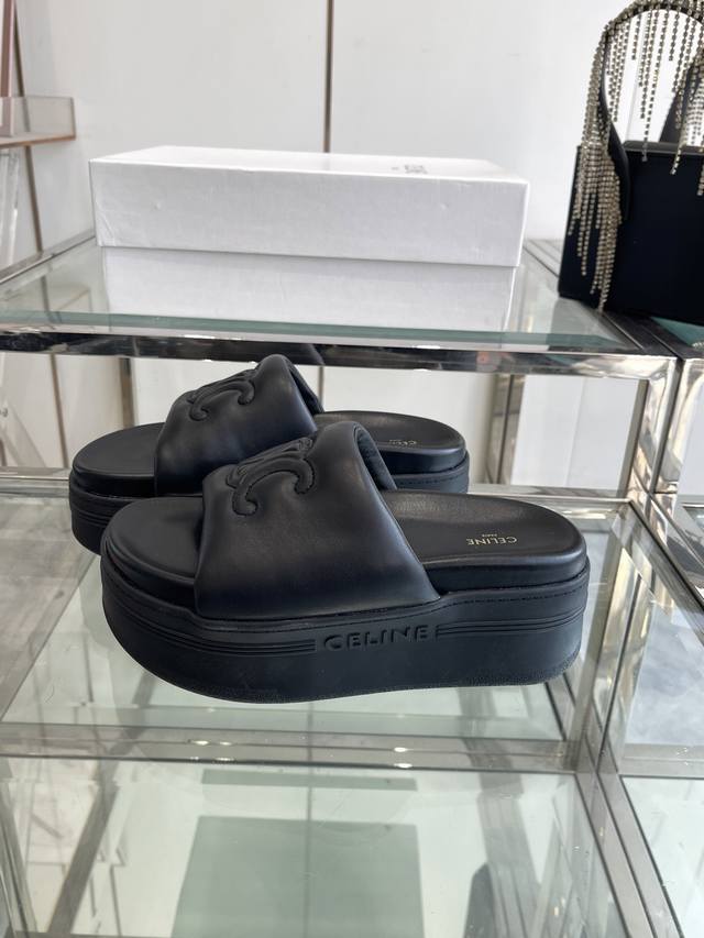 Celine 25Ss Spring/Summer New Arrival Roman Thick-Soled Arc De Triomphe Slippers