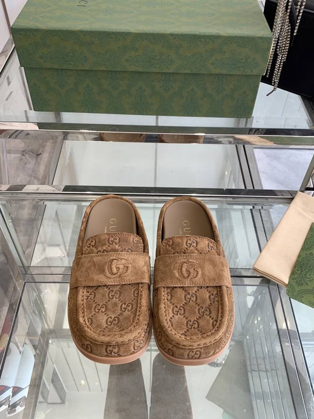 Gucci 2025 Ss New Arrival Thick-Soled Interlocking Embroidered Large G Horizonta