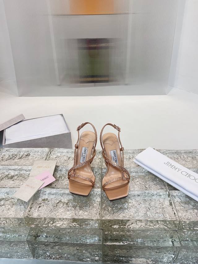 Etana 80 Series Sandals, Crafted With Crystal-Embellished Satin Material, Featur