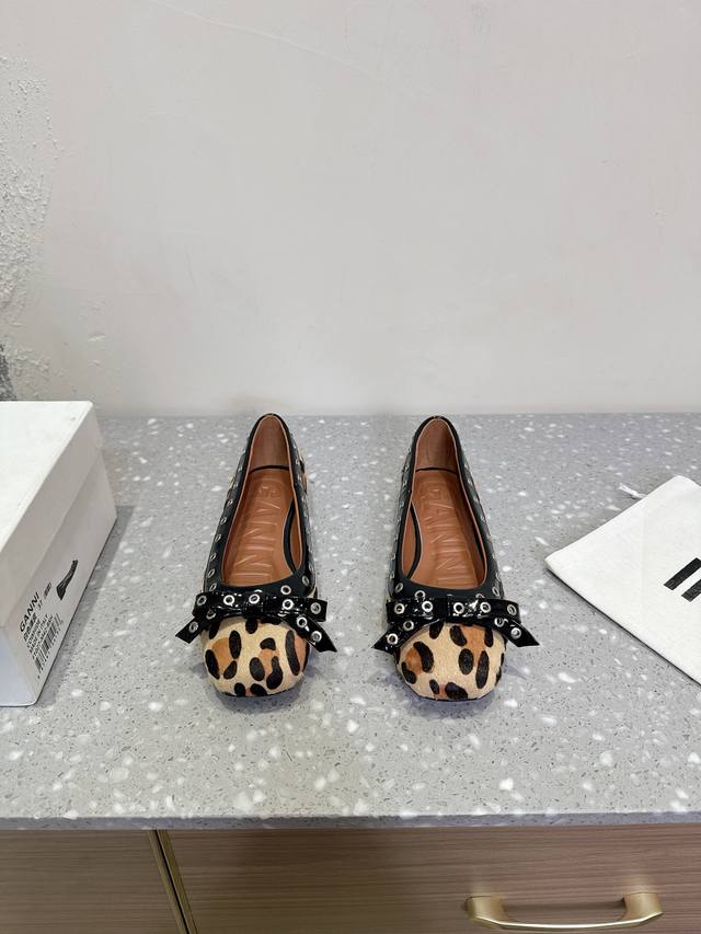 Ganni Niche Fashion Brand 25Ss Spring/Summer New Arrival Runway Style Mary Jane
