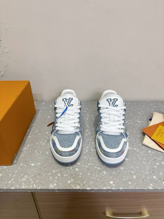 Lv Tarine Louis Vuitton L-Series Donkey Brand Couple's Casual Sneakers Skateboar