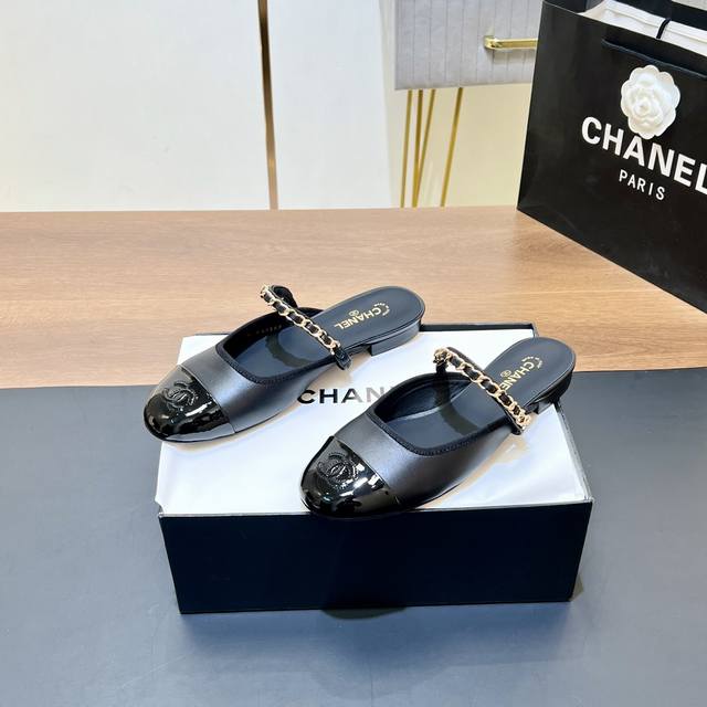 Top-Tier Version Chanel 24C Spring/Summer New Arrival Mary Jane Half-Slip-On Mul
