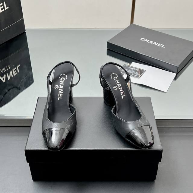 Featured Style: Drip-Gloss Logo Design Classic Chanel-Inspired Slingback Sandals