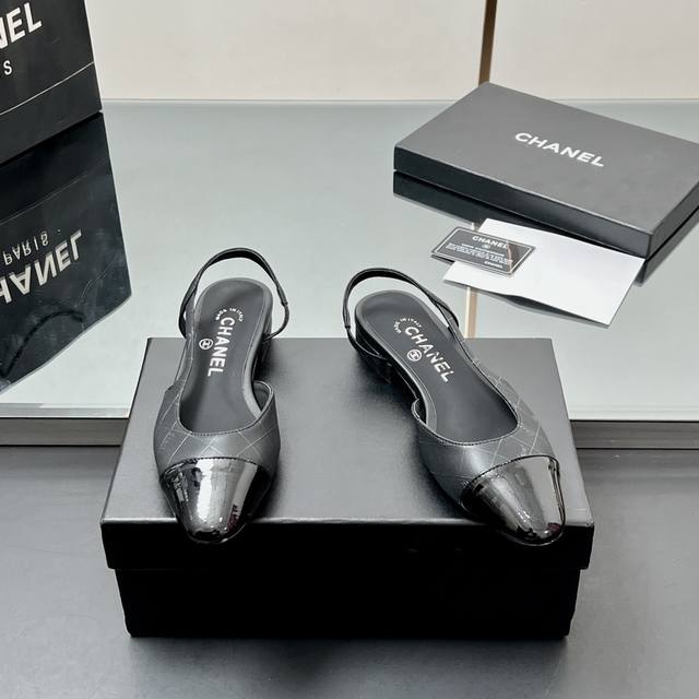 Featured Style: Drip-Gloss Logo Design Classic Chanel-Inspired Slingback Sandals