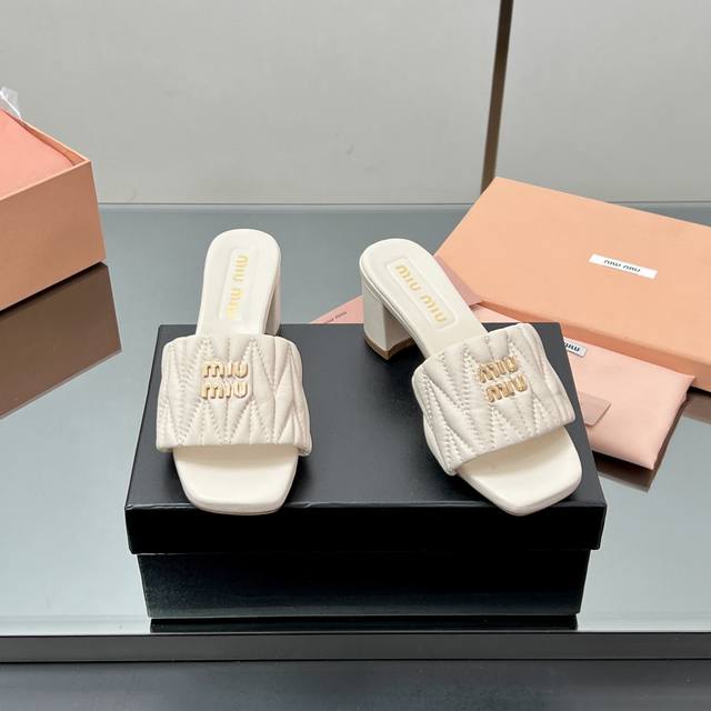 Correct High Version Miu Miu 25Ss Spring/Summer New Arrival High-Heel Lambskin S