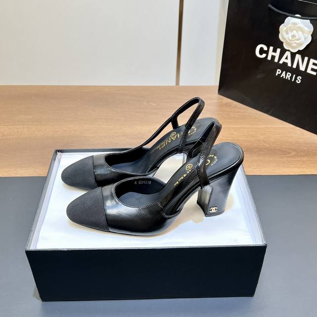 Top-Tier Version Latest Version Chanel Slingback Classic Series Patchwork Chunky