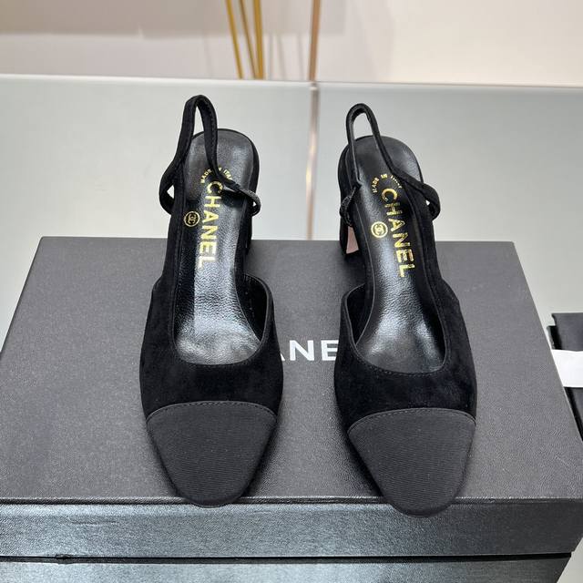 High Version, Always In Stock Chanel Slingback Classic Series Patchwork Chunky H