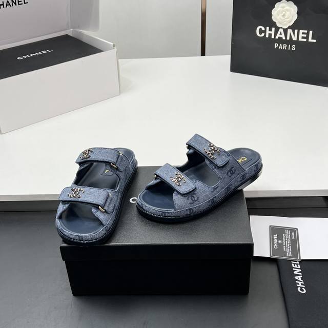 Rubber Sole Version, Genuine Leather Sole 2025Ss Chanel's Latest Magic Tape Sand