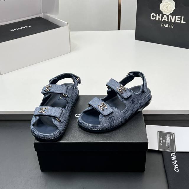Rubber Sole Version, Genuine Leather Sole 2025Ss Chanel's Latest Magic Tape Sand