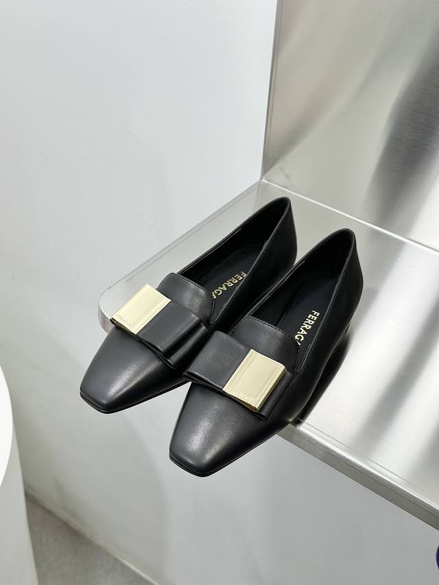 Factory Price Sf Salvatore Ferraga*O Fila*Mu Double Bow Round Heel High-Heel Sho