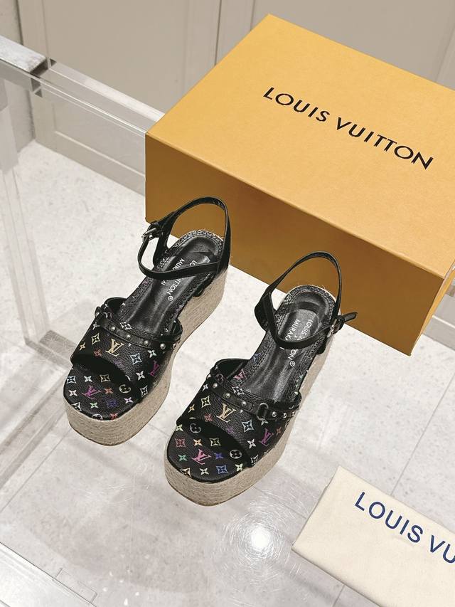 Louisvuitto*25S Spring/Summer New Arrival Black And White Tri-Color Thick-Soled