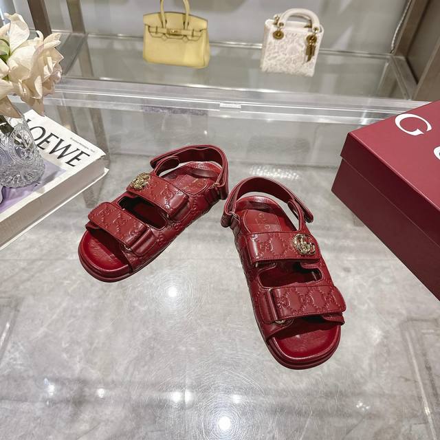 8868-1 Burgundy 35-40 Gucci Paris 2025 Spring New Marmont Gg Embossed Leather Sa