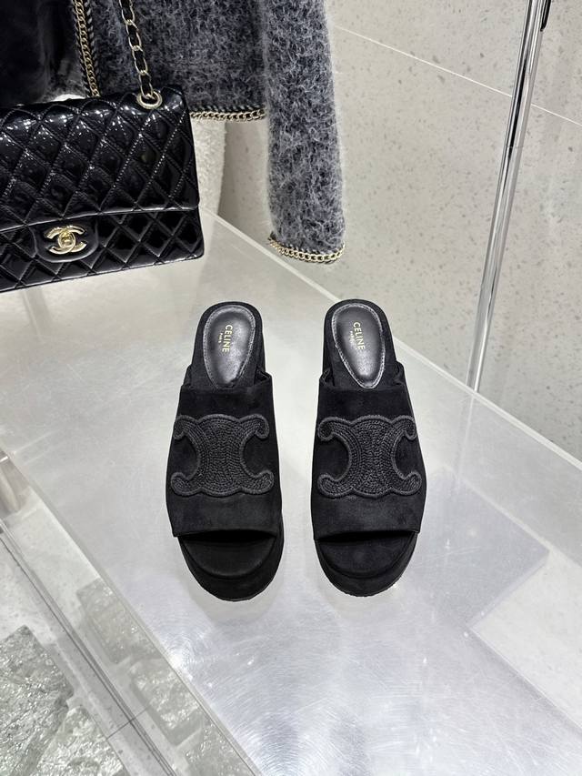 Top-Tier Edition Celine Spring/Summer New Arrival Triumph Arch Roman Chunky Heel