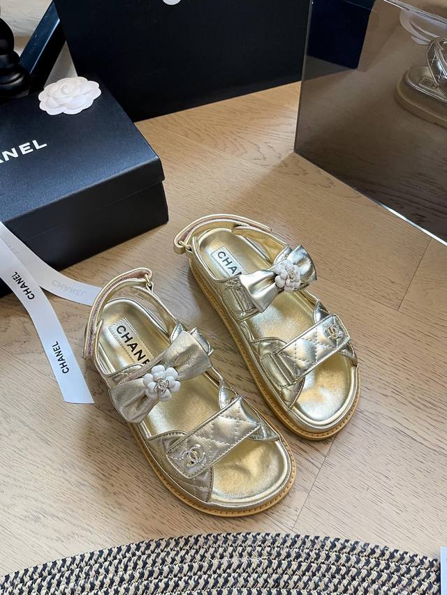 Top-Tier Version Chanel New Color Magic Strap Sandal Design. Upper: Imported Fab