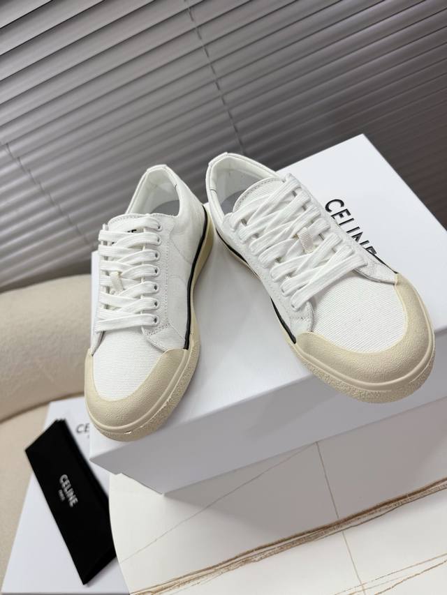 Celine Latest Canvas Shoes, Thick-Soled Shoes, Skate Shoes~~~ Simple, Comfortabl
