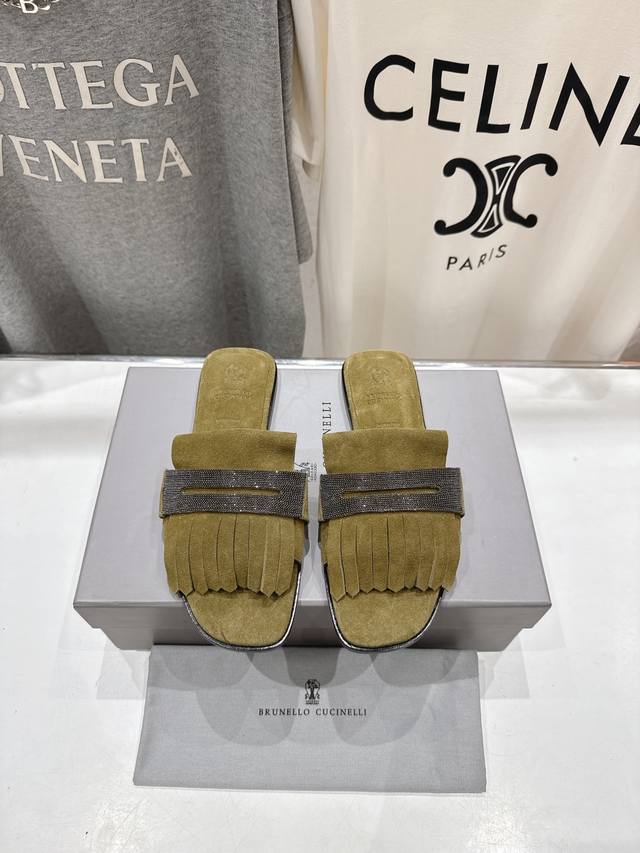 High-End Version Available Brunello Cucinelli Summer New Arrival Bc Flat Fringe