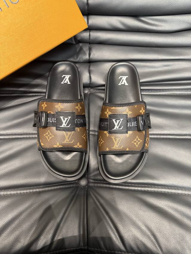 38-45 45 Custom-Made Louis V* High-End Luxury Luxury Slippers, 1:1 High-End Qual