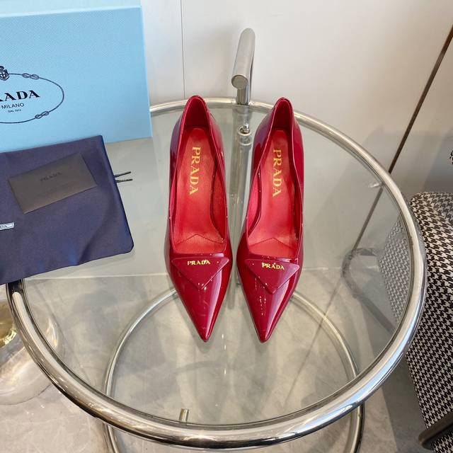 Open-Back Sandals & Flats 270 Prada Runway-Inspired Triangle Logo Heeled Shoes P