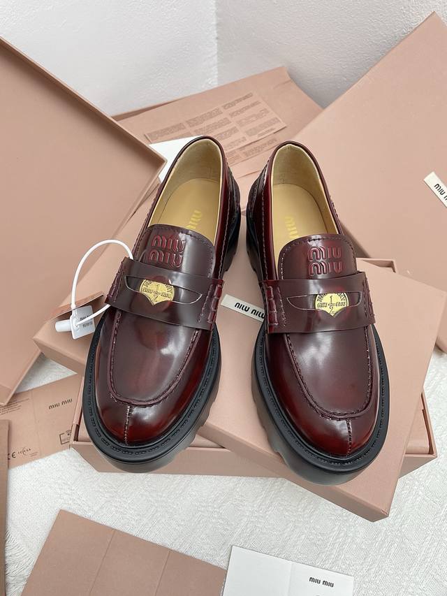 Dongguan Proxy Purchase Grade # Miu Miu Autumn/Winter Thick-Soled Gold Coin Loaf