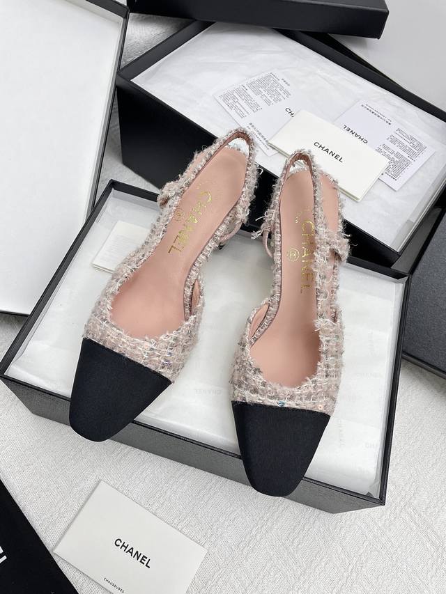Top-Tier Version, Chanel Classic Slingback Ballet Flats, Flat Sandals. As Coco C
