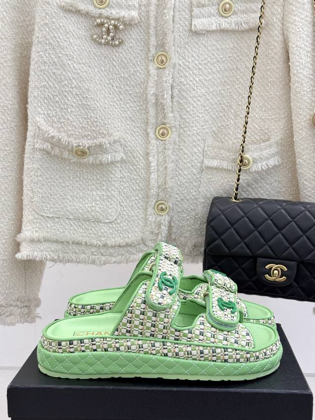 Factory Price Chanel | Classic Spring/Summer Double C Velcro Beach Sandals A Mus