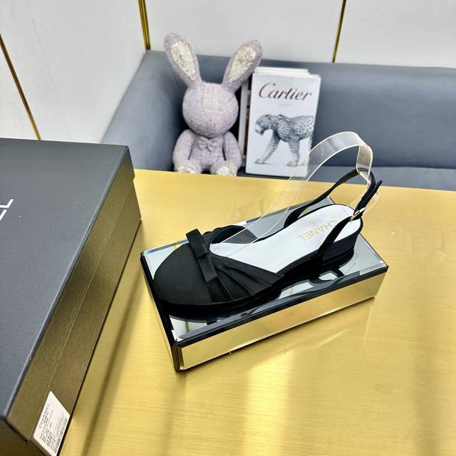 Factory Price Chane* | Chanel 25C Early Spring New Arrival Satin Bow Sandals Ser