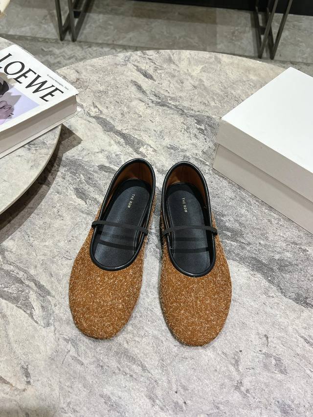 Premium-Quality The Row New-Style Ballet Flats Without Lining, Extremely Soft An
