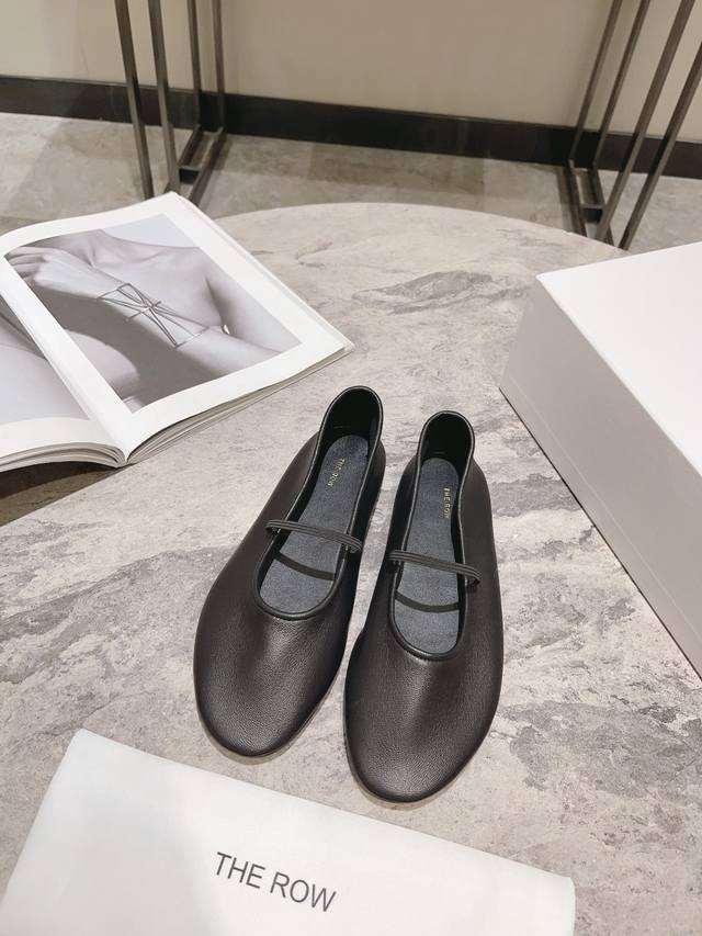 Premium-Grade The Row New Ballet Shoes Without Inner Lining, Extremely Soft And
