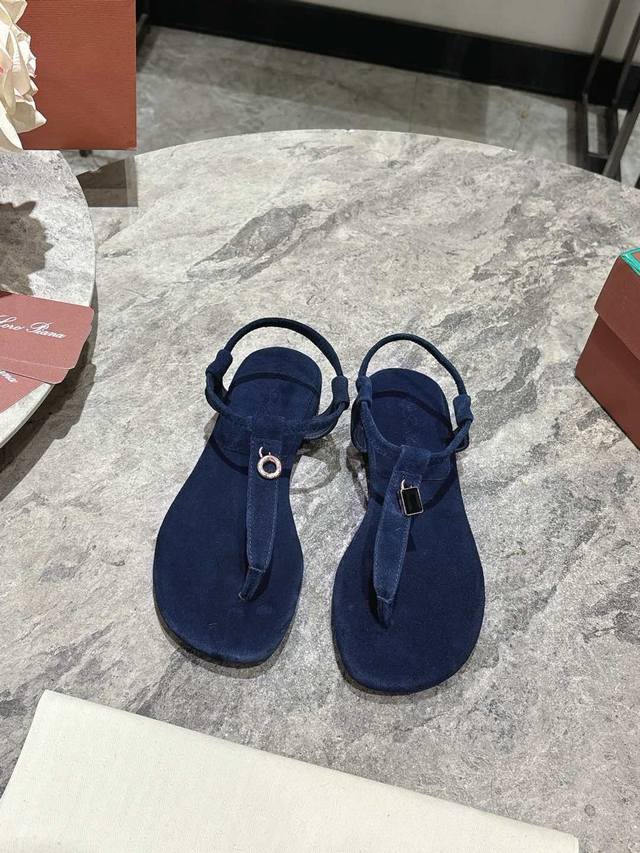 Loro Piana Classic Bestseller Lp Top Version British-Style Thong Sandals These A