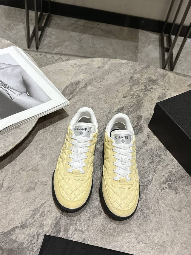 Chanel Chanel Diamond Quilted Baseball Shoes Tennis Shoes Black And White Panda