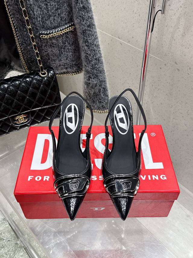 Top-Tier Edition Diesel Niche Personality Pointed-Toe Sandals High Heels Who Has