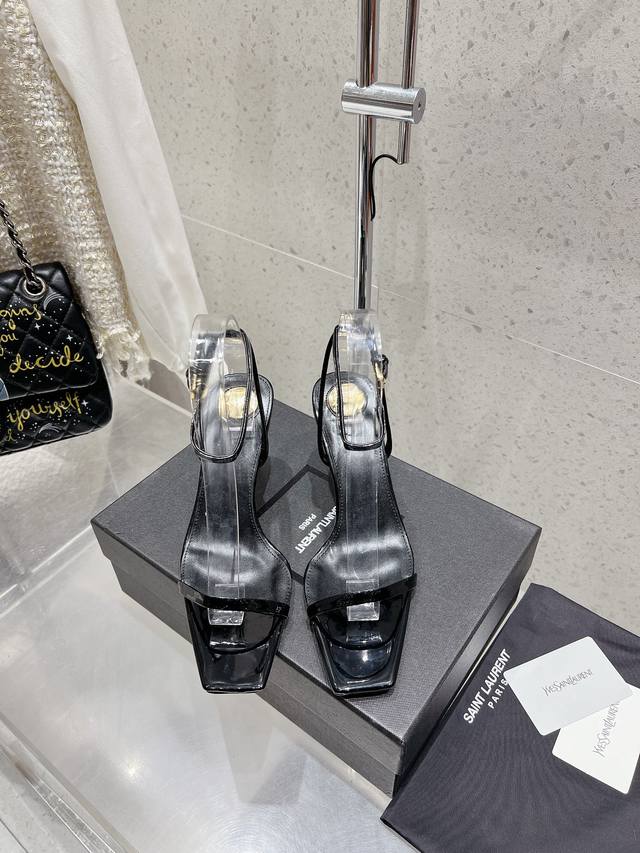 Saint Laurent Ysl New Pointed-Toe High-Heel Sandals Original Last Top-Quality Up