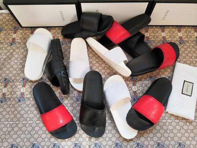 Gucci New Version Men's And Women's Styles, Sizes 35-46, Flat Sole, Thick Sole
