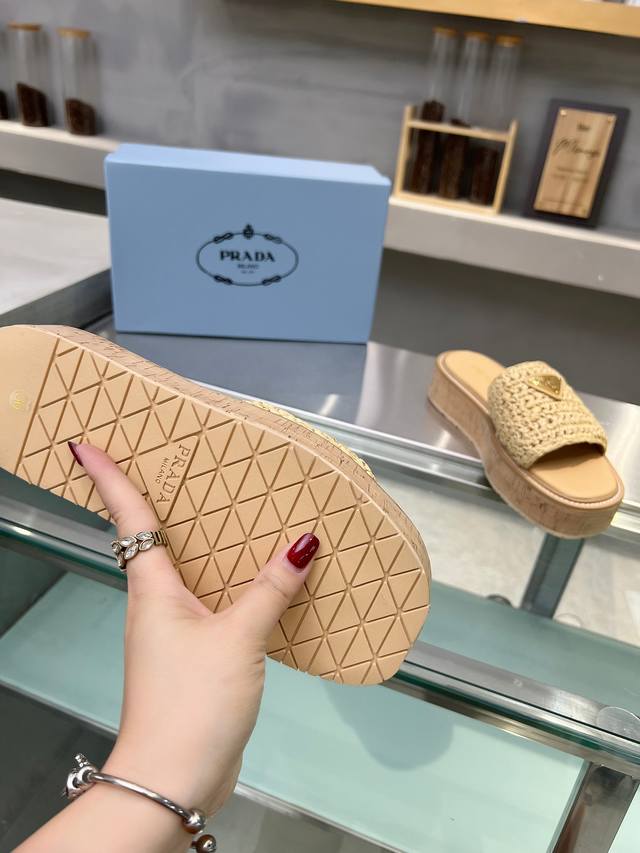 Factory Price P Prada High-Quality, High-End Version Ultra-Popular Thick-Soled S