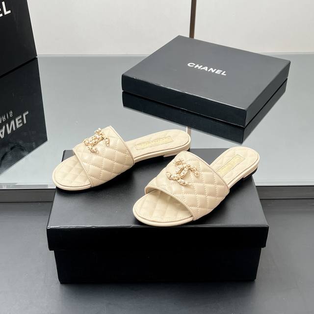 Featured Style Top-Quality! Hanel Chanel Classic Style Flat Chunky Heel Mid-Heig