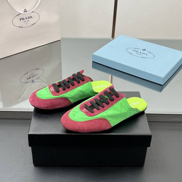 Factory Price High Quality!! Prada New Collapse Recycled Nylon And Suede Leather