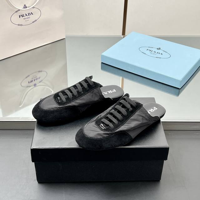 Factory Price High Quality!! Prada New Collapse Recycled Nylon And Suede Leather