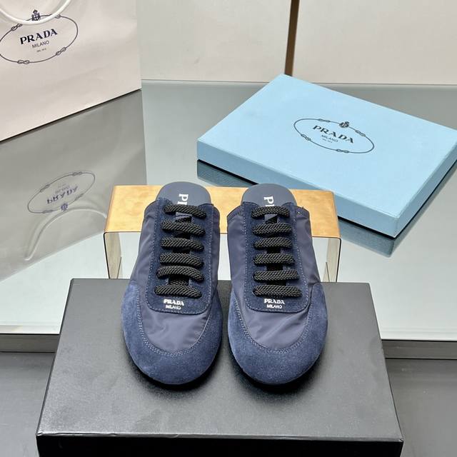 Factory Price High Quality!! Prada New Collapse Recycled Nylon And Suede Leather