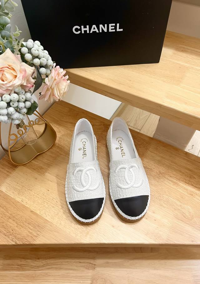 Chanel Chanel 25Ss New Spring Double C Color-Blocked Cotton Twill Soft Wool Fish