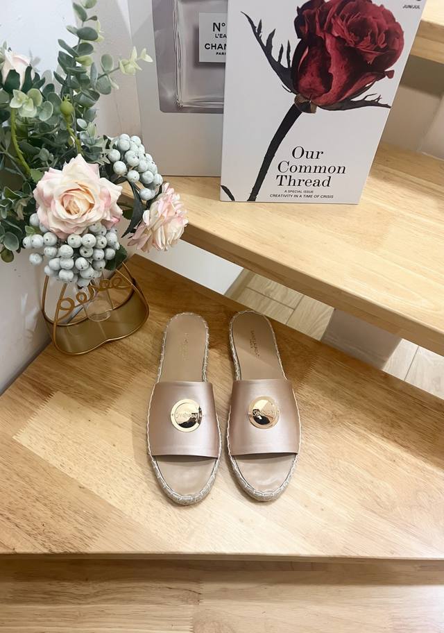 Saint Laurent 2025 Early Spring Slippers With Logo Fisherman Shoes Ysl Logo, Hem