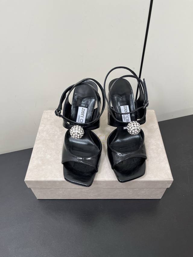 Jimmy Choo High-Heel Embroidered Crystal Sandals Matches The Store Version Effor