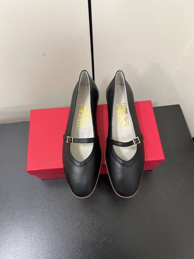 Ferragamo Mary Jane Single Shoes Upper:Top-Grain Cowhide Suede, Sheepskin Lining